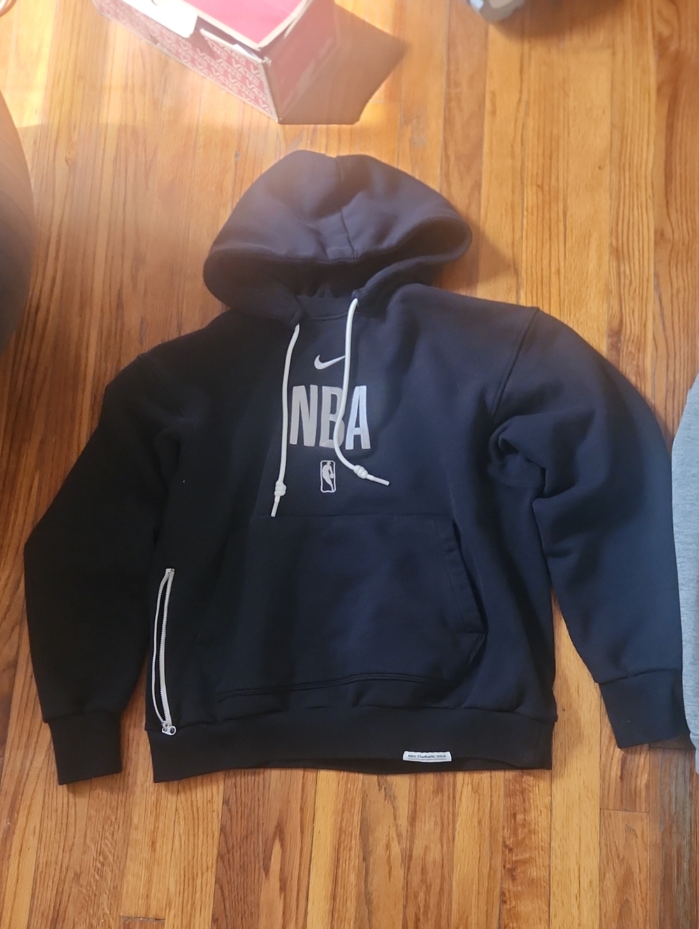 Nike Black NBA Pullover Hoodie with White Accents